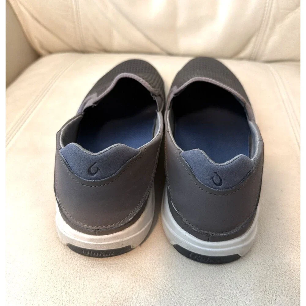 Olukai Lae'Ahi Slip On Sneakers Loafers Men’s Size US 10 M Grey Mesh